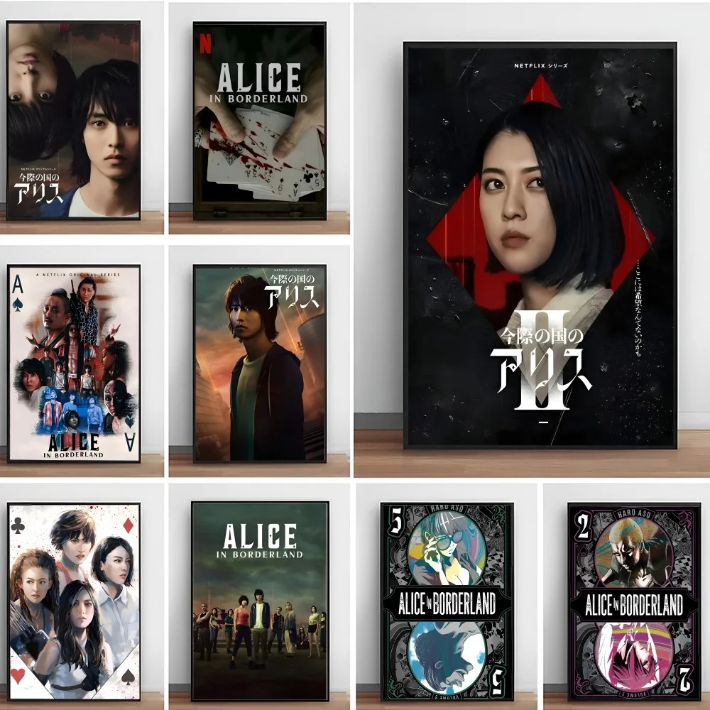 Movie A-Alice In Borderland Poster Paper Print Home Living Room Bedroom Entrance Bar Cafe Art Painting Decoration