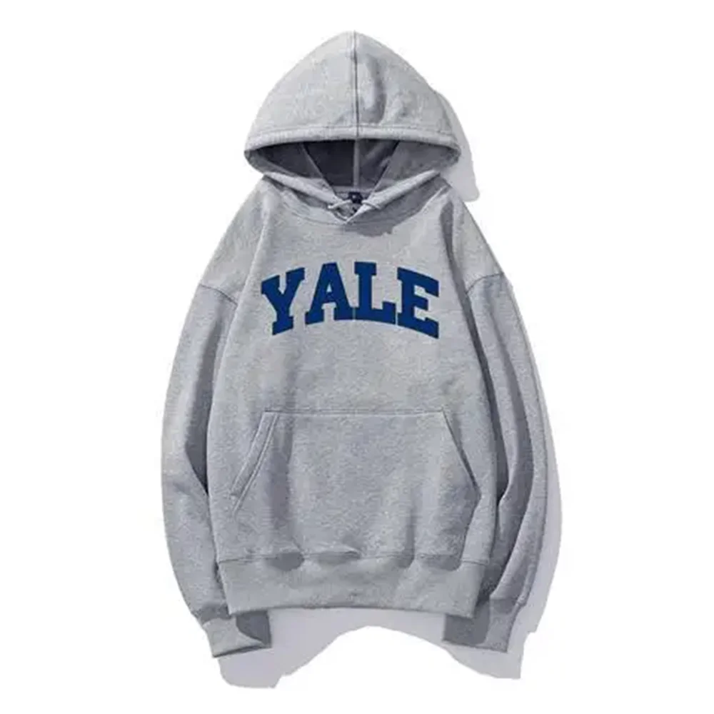 Y2K Autumn and Winter Yale University YALE Printed Hoodie Unisex Women\'s Casual Cotton Hip Hop Retro Street Adult Hooded Hoodie