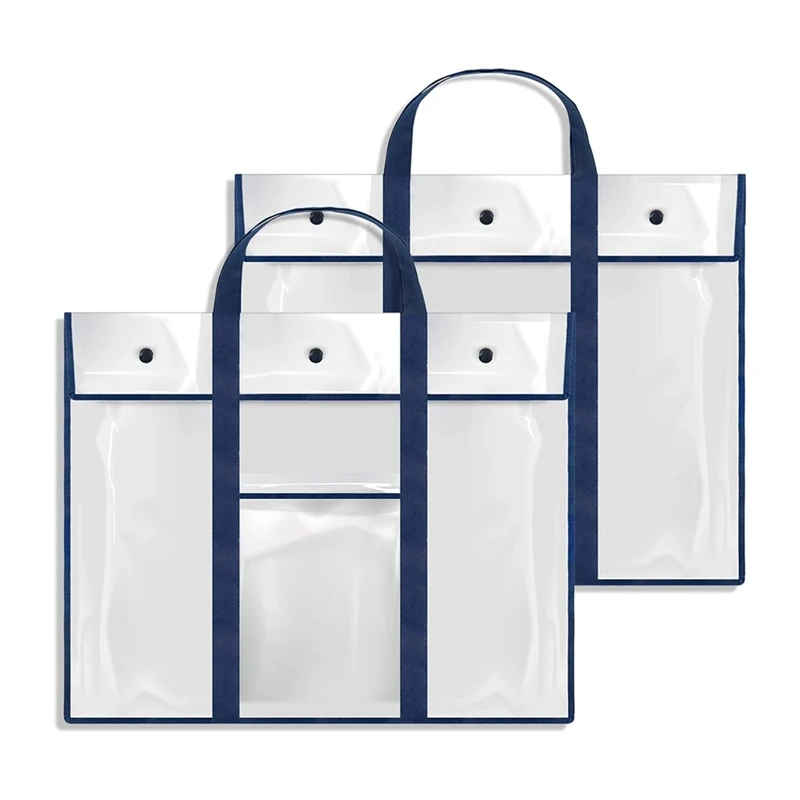 Bolsa de almacenamiento de póster grande, soporte para tablón de anuncios, contenedor de portafolio de arte para aula de profesores, 31,5X25,5 pulgadas, 2 paquetes