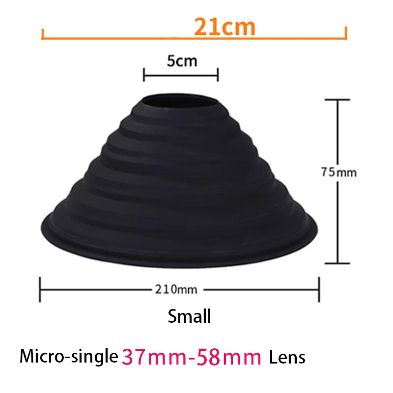 BIZOE Capa de lente de câmera SLR R5 micro-único M200 Canon 5D4 80D90D filtro anti-reflexo onda fotográfico acessórios de silicone