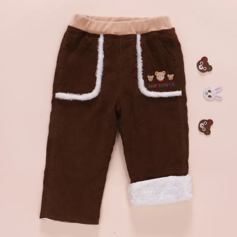 Winter Kids Pants Cute Little Bear Rabbit  Velvet Cotton  Pant  Baby Girl Trousers  Boys Clothes  Girls Trouser Pantalones