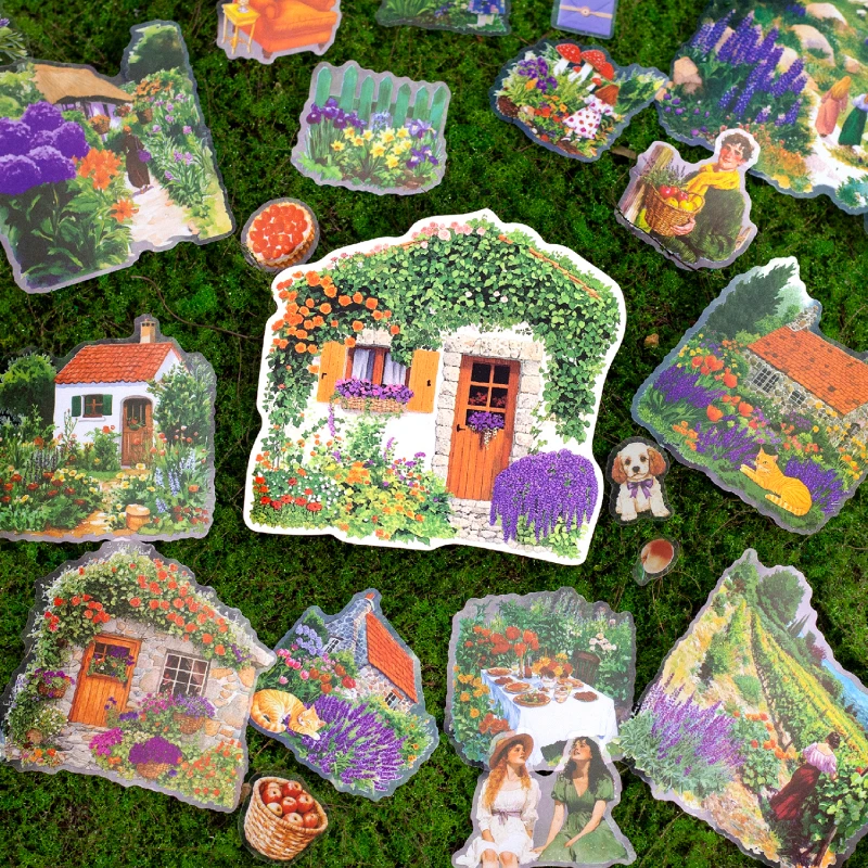 30 แผ่น/ถุงสติกเกอร์แพ็ค Dreamy Garden House สติกเกอร์ธีมคู่มือ Collage วัสดุ DIY การ์ดอวยพรตกแต่ง