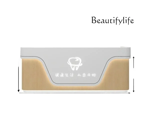 X Modern Minimalist Dental Curved Paint Bar Table Clothing Store Company Reception Checkout Page