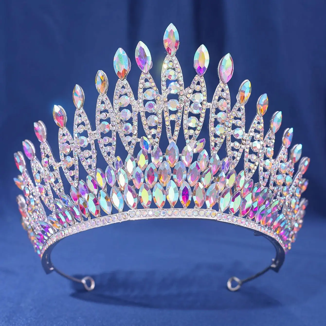 Vintage Baroque Queen Diadem Luxury Bride Tiara Crown Wedding Hair Accessories for Beauty Pageants Jewelry image 2