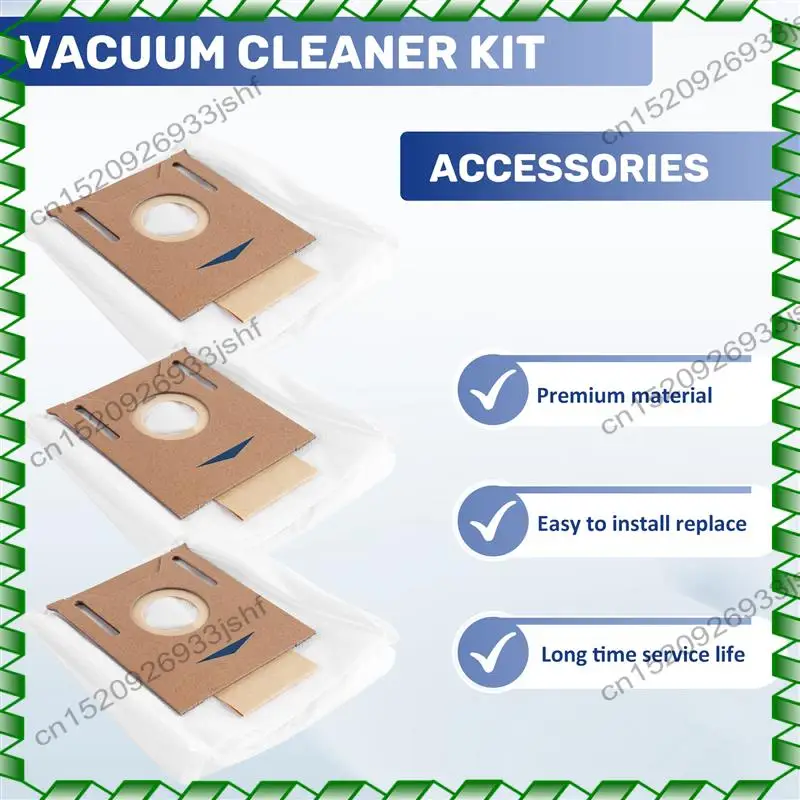 

-BOFF Disposable Dust Bag For ECOVACS Deebot T8 AIVI T8 T9 N8 DX93 DDX96 Robot Vacuum Cleaner, 10 Pack Vacuum Bags