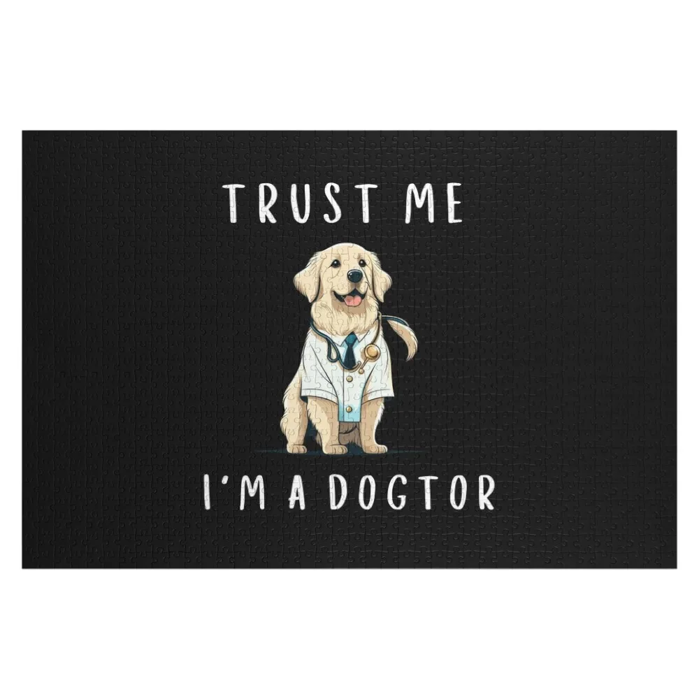 

Деревянная головоломка-пазл с надписью «Доверьтесь мне, я собаковрач-золотистый ретривер» для любителей золотистых ретриверов и врачей, забавный подарок для любителей собак.