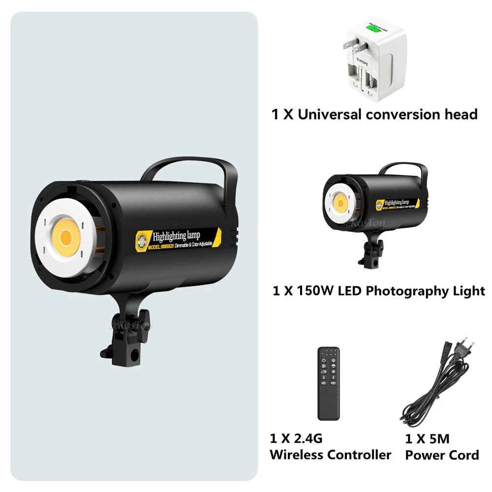 100W LED Füllen Licht Studio Video Licht 2700-6500K Dimmbare Bowens Berg Kontinuierliche Licht Fernbedienung Video aufnahme – Detail 10