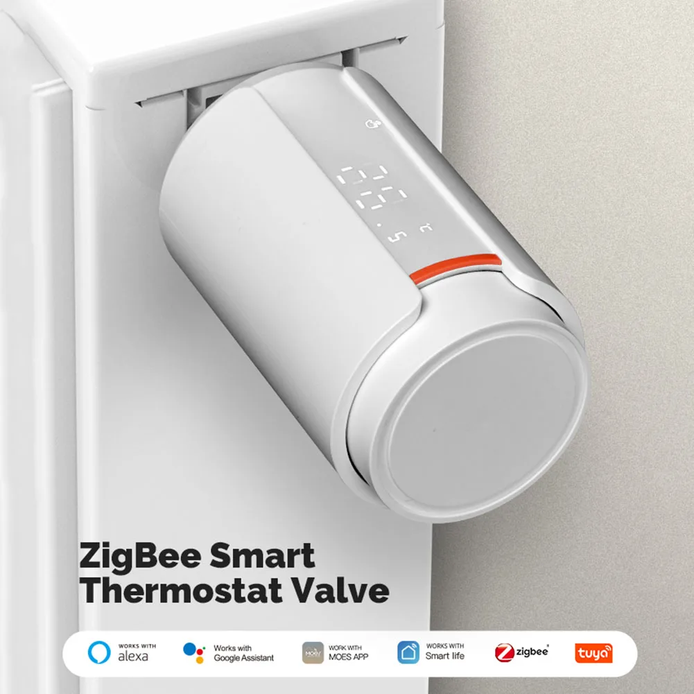 スマート ZigBee サーモスタット ラジエーター バルブ スマート TRV プログラム可能 アプリ リモート コントロールをサポート ラジエーター アクチュエーター リモート コントローラー