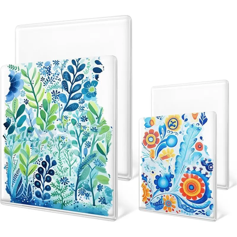 

Perfect For Home For Card Making, Scrapbooking, Crafts Compatible-4 Pack Monoprinting Print Plates-Gel Printing Plate 8" X 10"+