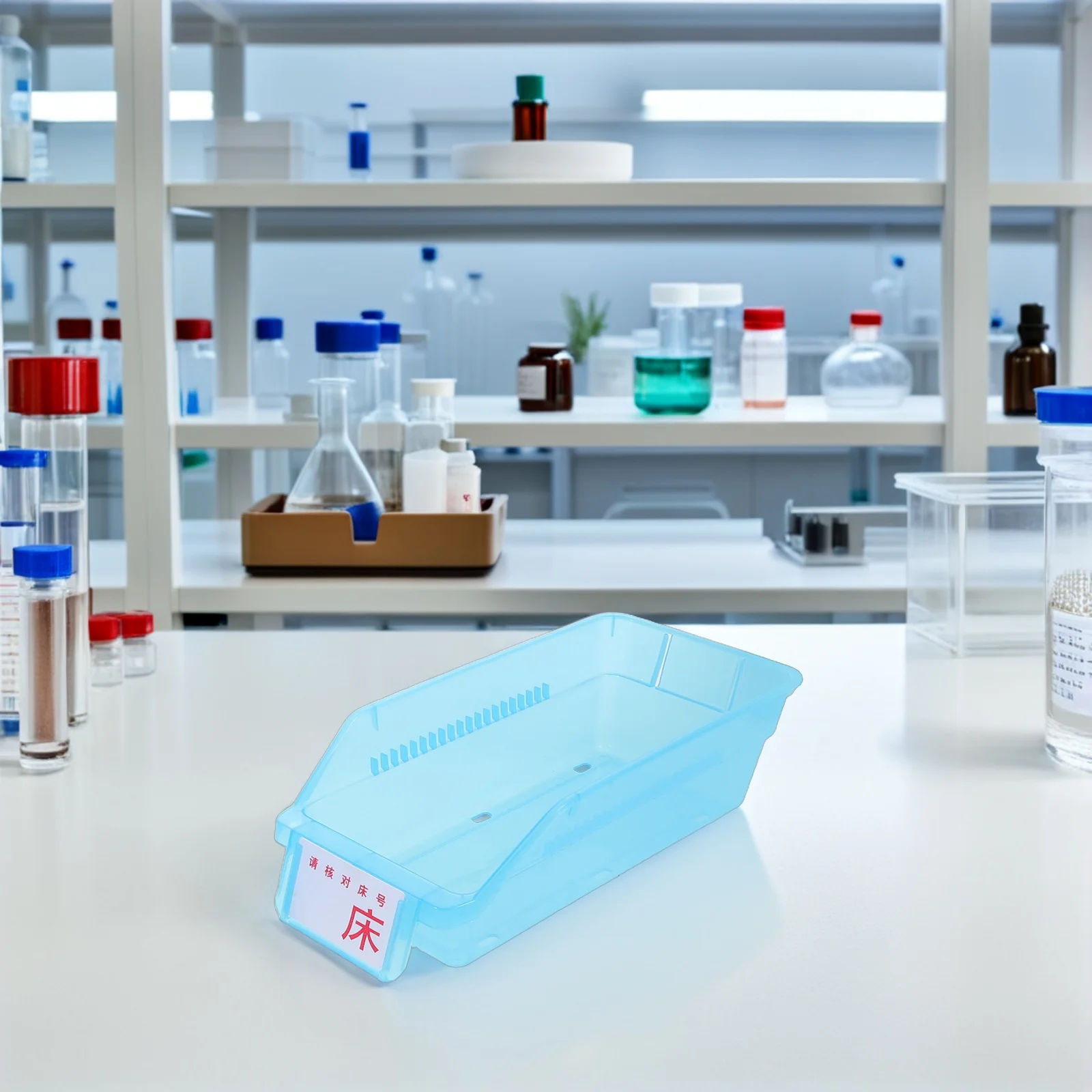 กล่องจัดยา 3 ชิ้น ขนาด 30x13.5 ซม. สีฟ้า กล่องเก็บของพลาสติก กล่องจัดยาเม็ดแบบพกพา ถาดใส่ยาสำหรับวางบนเคาน์เตอร์