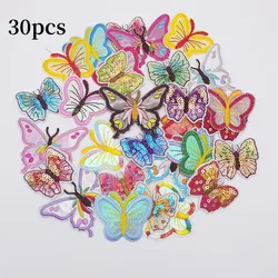 Mix Butterflies Pack Embroidered Iron On Patches For Jeans Hats Bags Clothing DIY Backpack Badge Embellishments Crafts Sewing