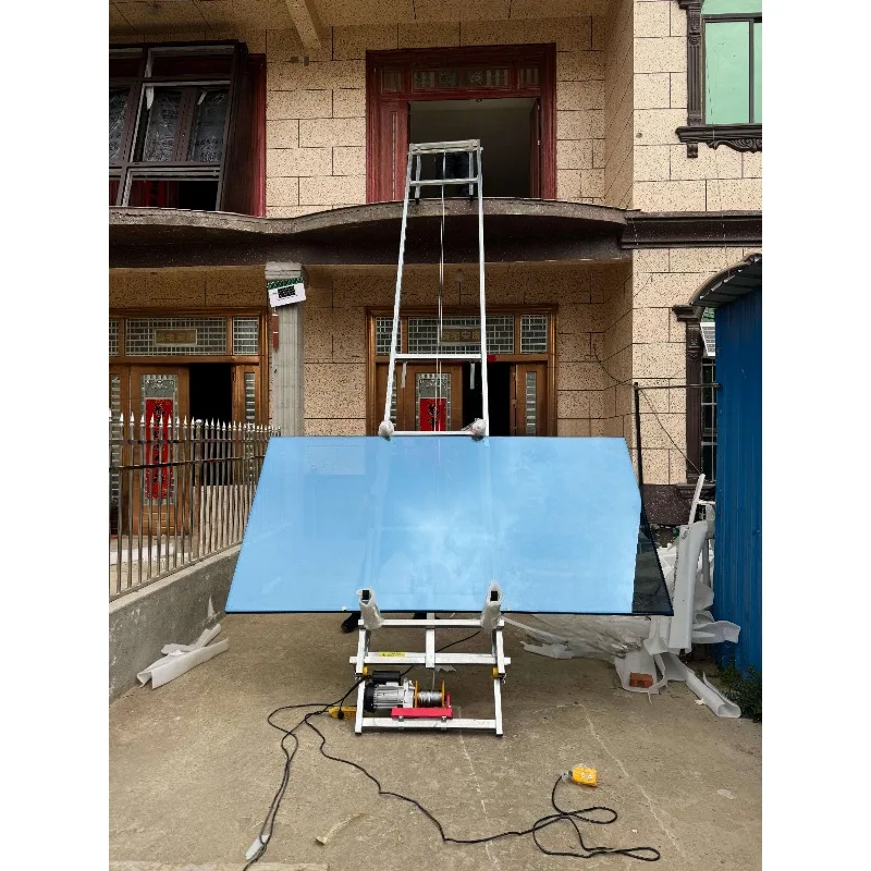 4-25m Photovoltaic Panel Lift  Steel Wire Rope Elevator for Solar Panel Glass & Construction with Electric Hoist System