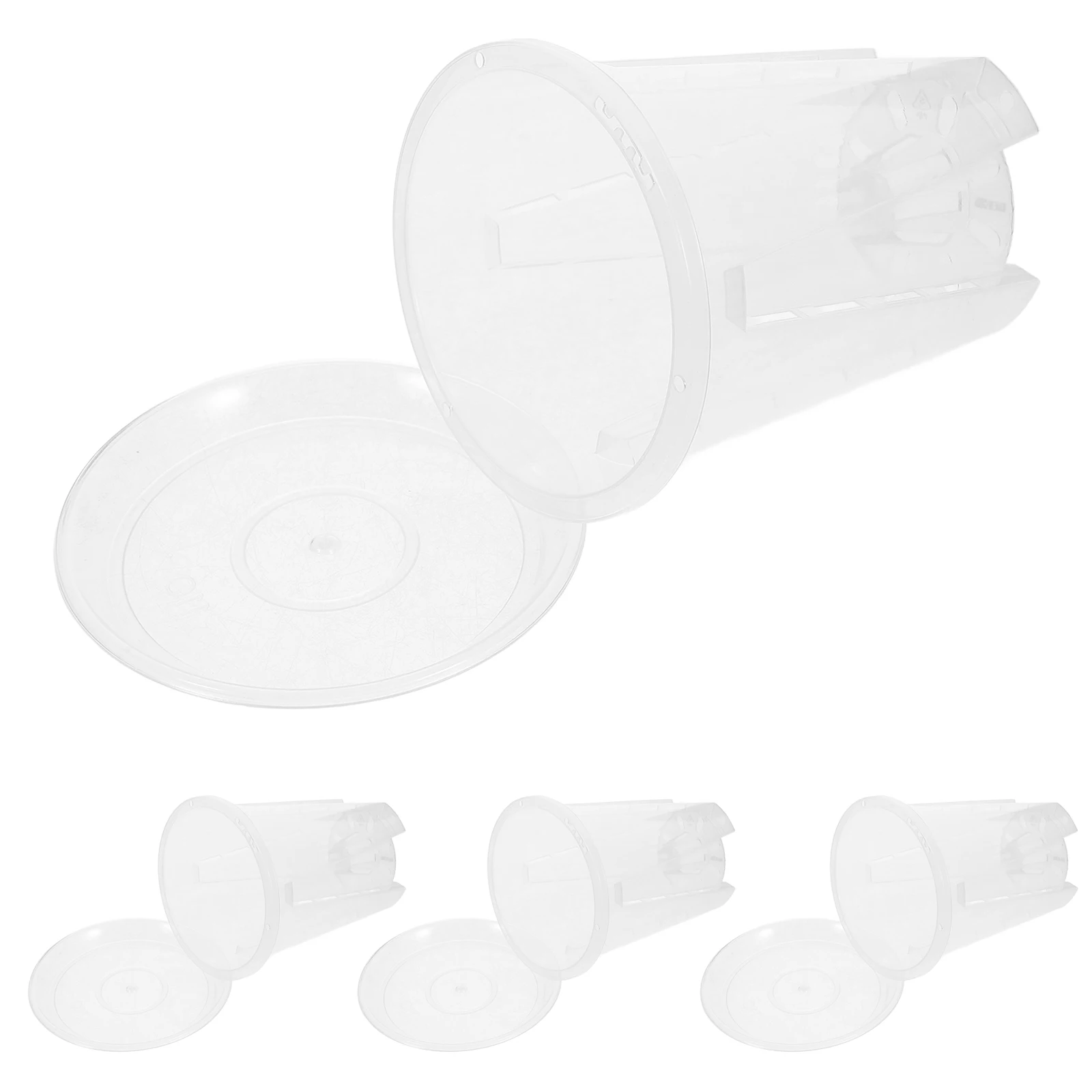 

4 Sets Orchid Pot Clear Plant Pots Flower Breathable Plastic for Plants Bonsai Container Pp