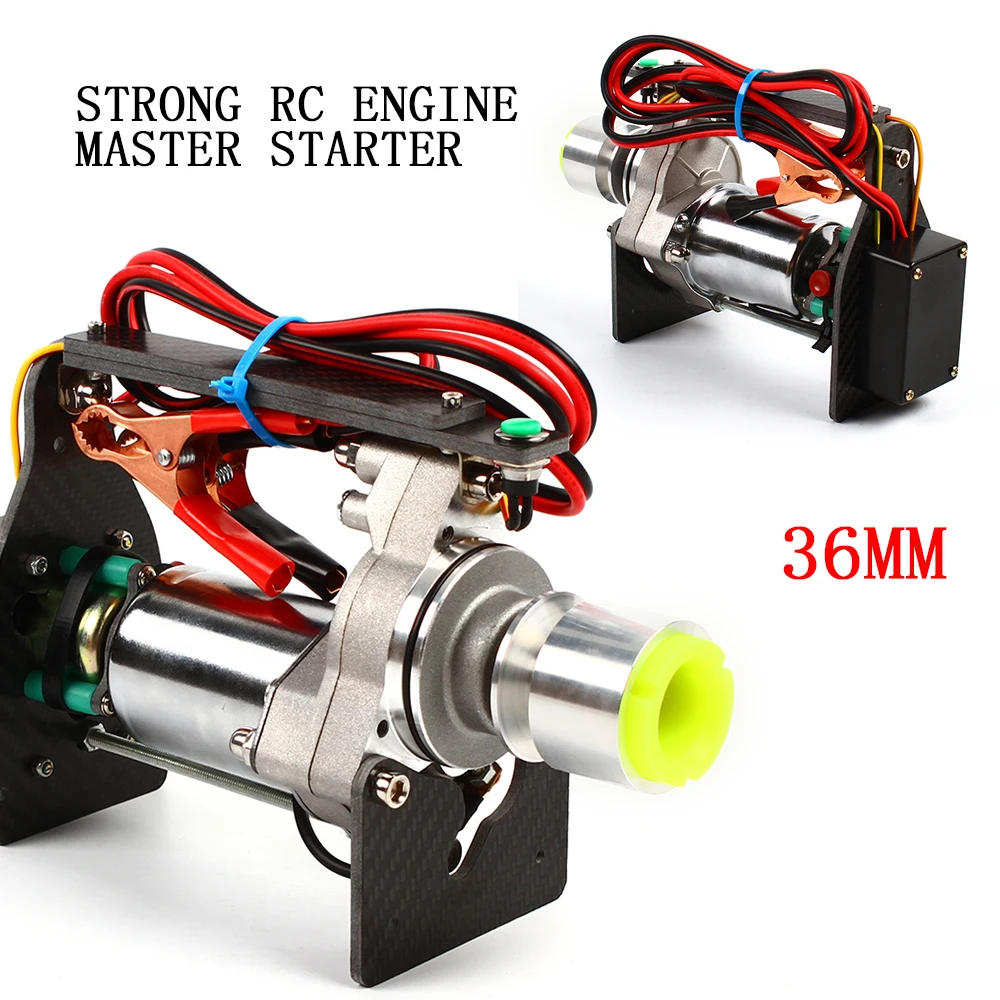 12V-18V 40A Strong Engine Master Starter for 15CC-80CC RC Airplane 36mm Terminator Strong Engine Starter for RC Airplane Plane