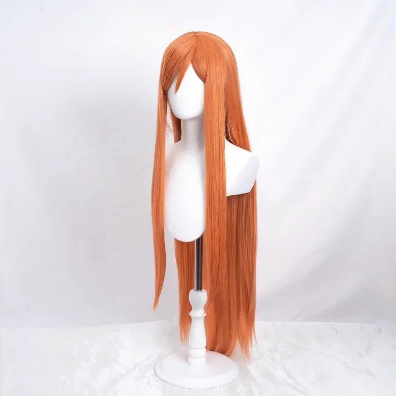 Anime bleached heat-resistant hair cosplay clothing, hairstyles, headwear, extra long orange manga wig