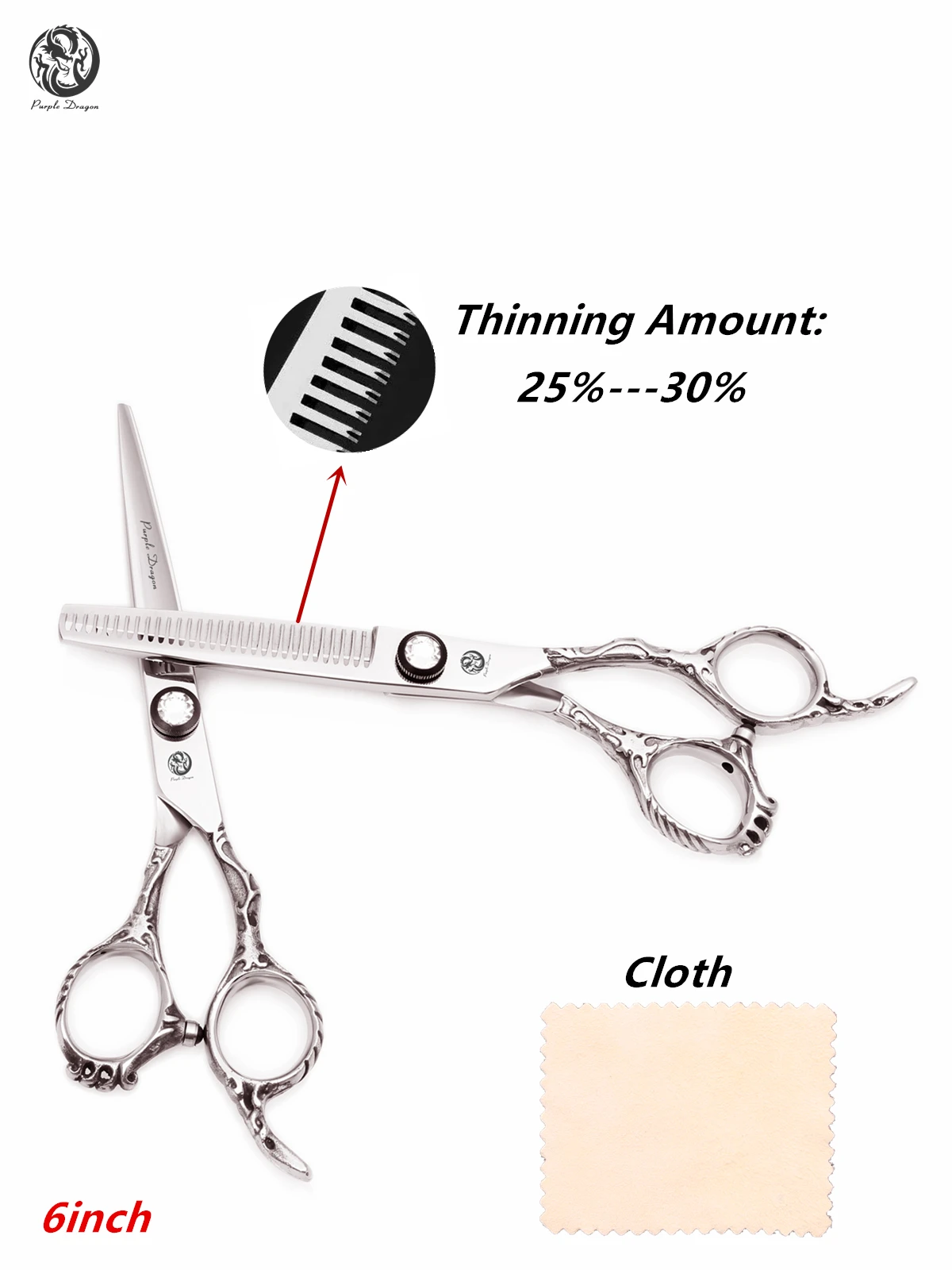 

6.0'' Professional Hair Scissors Cutting Shears Thinning Hairdressing Haircut Combs Razors Sets Salon Barber Dropshipping Z9008