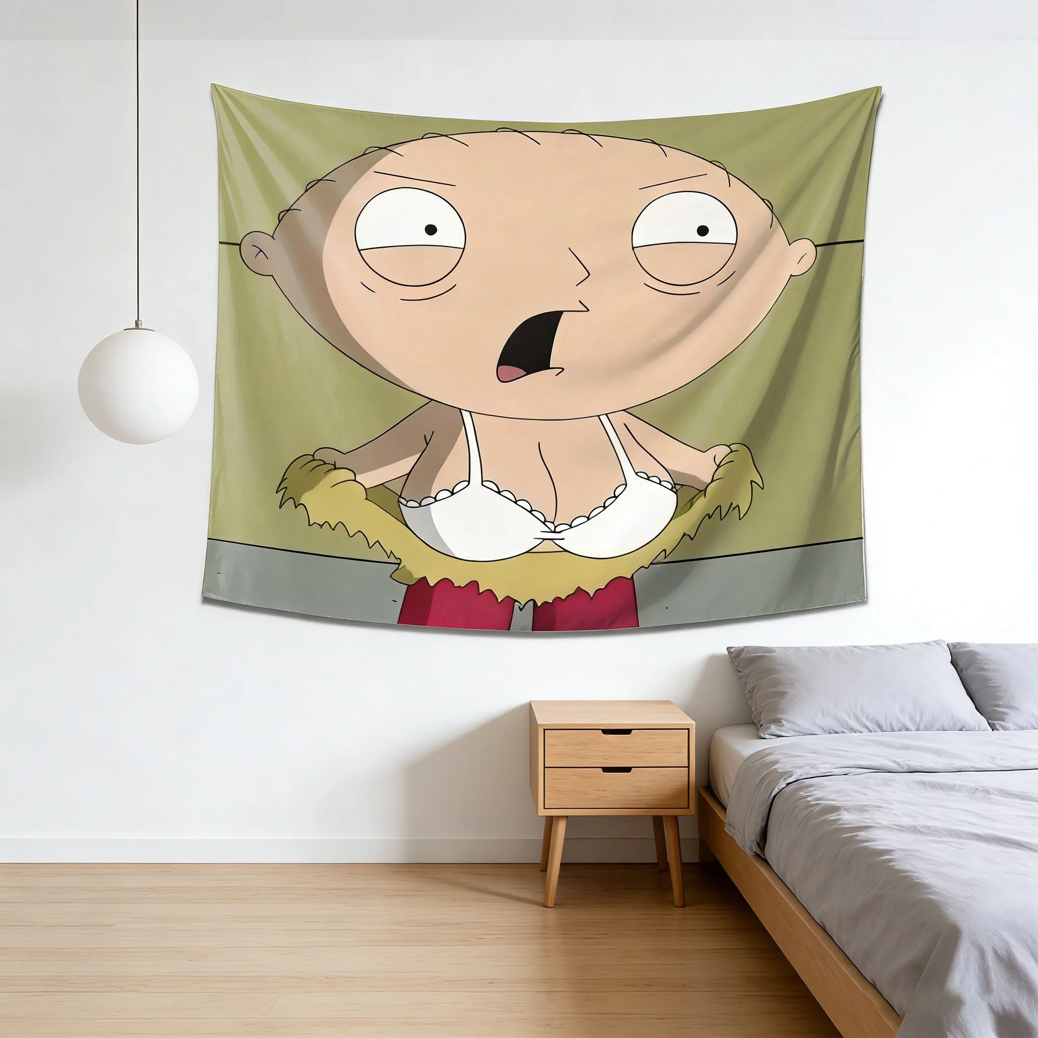 Family Guy Character Tapestry, 2D Plane Print Expressive Wall Hanging, Decor for Bedroom Living Room Dorm, Ideal Gift