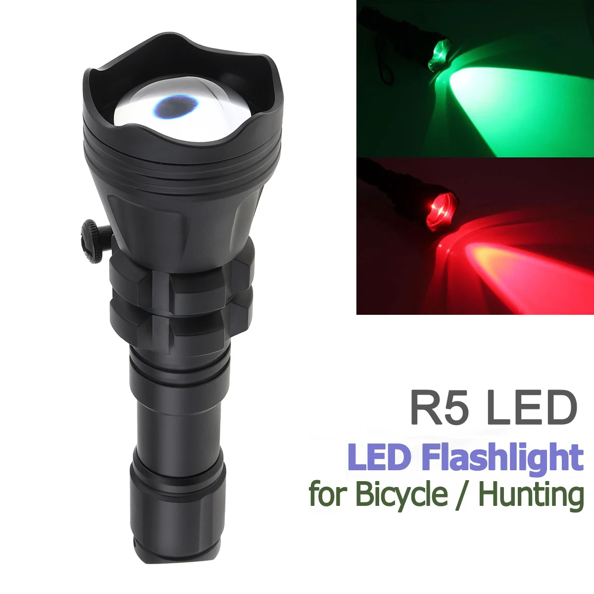 LED Flashlight Super Bright LED Tactical Torch Handheld 5 Modes B158 Zoom Flashlights Water Resistant Best Biking Hunting Torchs