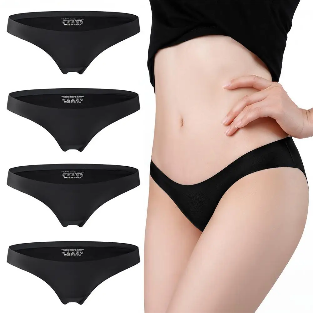 

Women's Low Waist Traceless Panties Cotton Seamless Briefs Pure Color Comfortable Female Lingerie Intimates Ladies Underwear