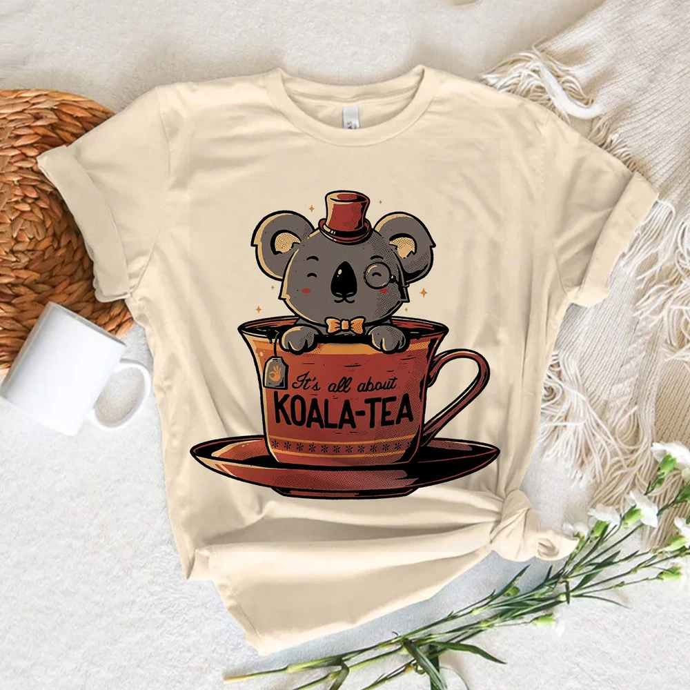 Koala t shirt women Y2K tshirt female anime streetwear y2k clothes