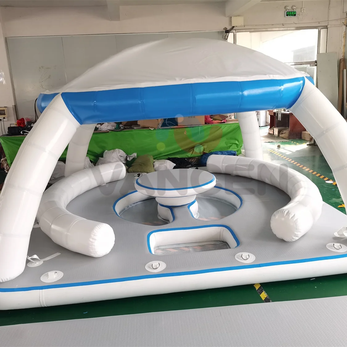 

3.4x3.4m Floating Inflatable Dock Resting Island With Shape Tent Floating Mat Floating Dock Platform
