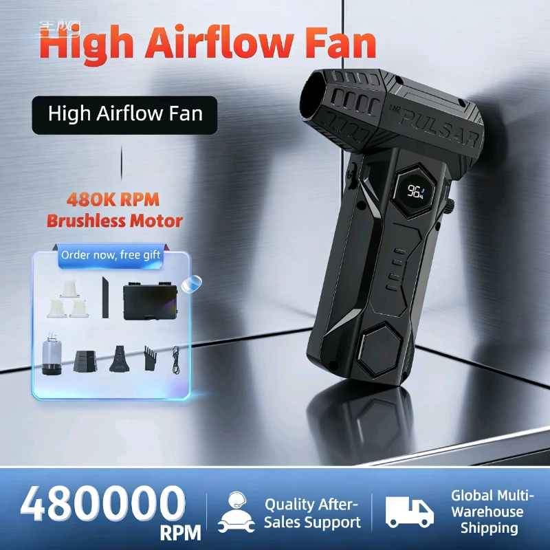

X11Pro Turbo Jet Blower 480000RPM Powerful Air Blower Brushless Motor Turbo Fan Wind Speed 72m/s 10000mAh strong breeze