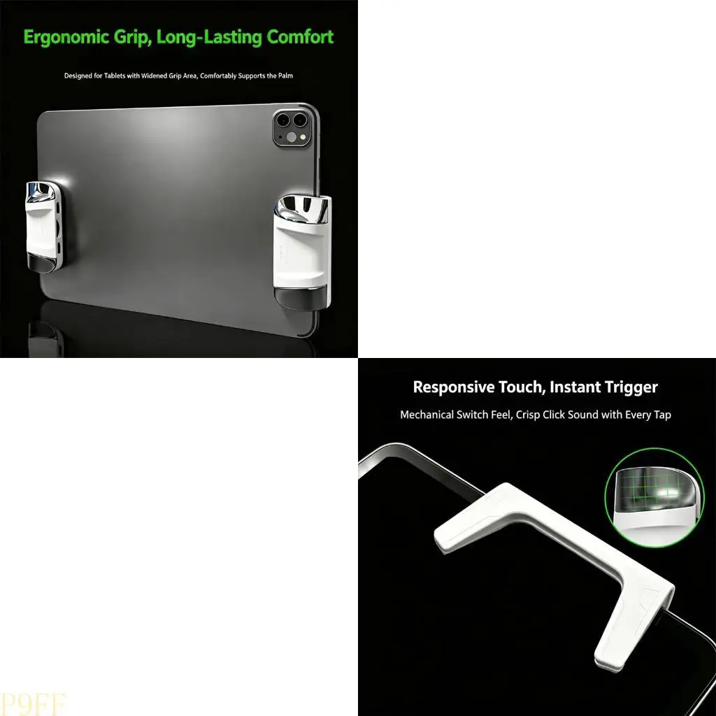 CS1W Universal Tablet Gaming Grip Handle For Screen Devices Featuring Ergonomic