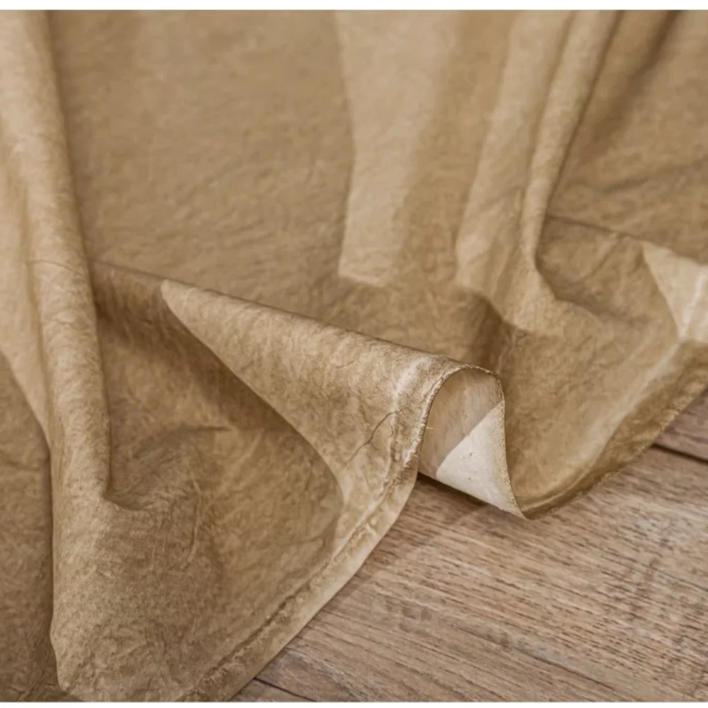 

Бежевая двухсторонняя тонкая ткань Оксфорд для дизайнерской одежды в стиле ретро, модная одежда, ткань для шитья своими руками, тканевый материал на дворе