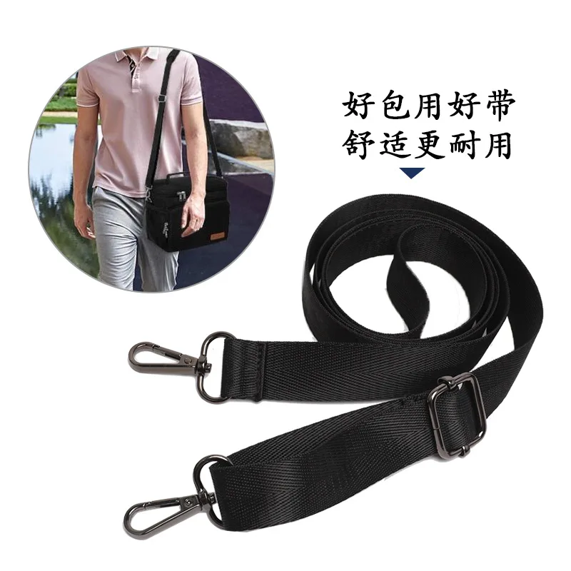 2.5cm Wide Computer Bag Strap Nylon for Men\'s Handbag Briefcase Crossbody Bag Shoulder Belts Adjustable Long Bands Black Custom