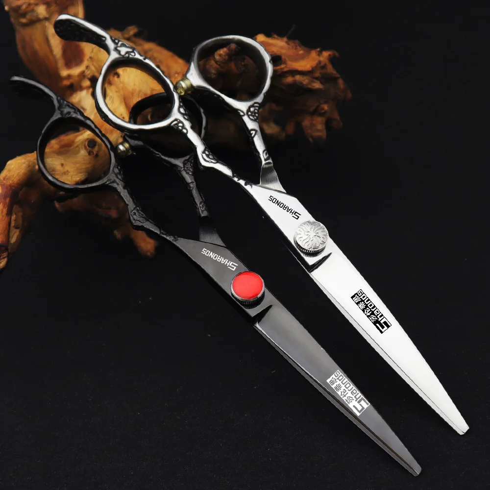 6/7 inch Japan440c Steel Professional Barber Scissors Hair Design Tool Barber Scissors Hairstylist Hairdressing Scissors Salon