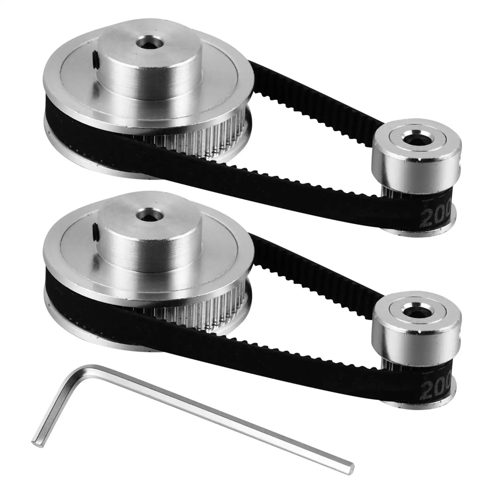 

2GT5mm 20T Synchronous Wheel Set Aluminum Pulley Timing Belt 200mm Screws Allen Key 3D Printer Accessories