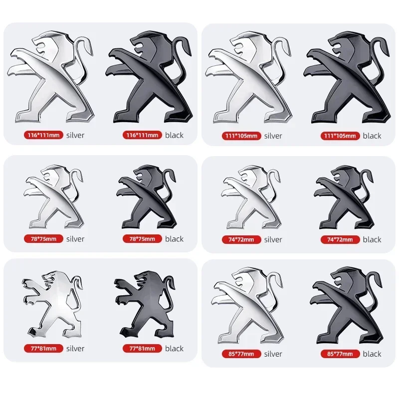 

1 шт. ABS 3D эмблема автомобиля, значок капота, передний и задний багажник, логотип для Peugeot 207 307 407 507 508 408 308 206 406 5008 3008 2008 4008