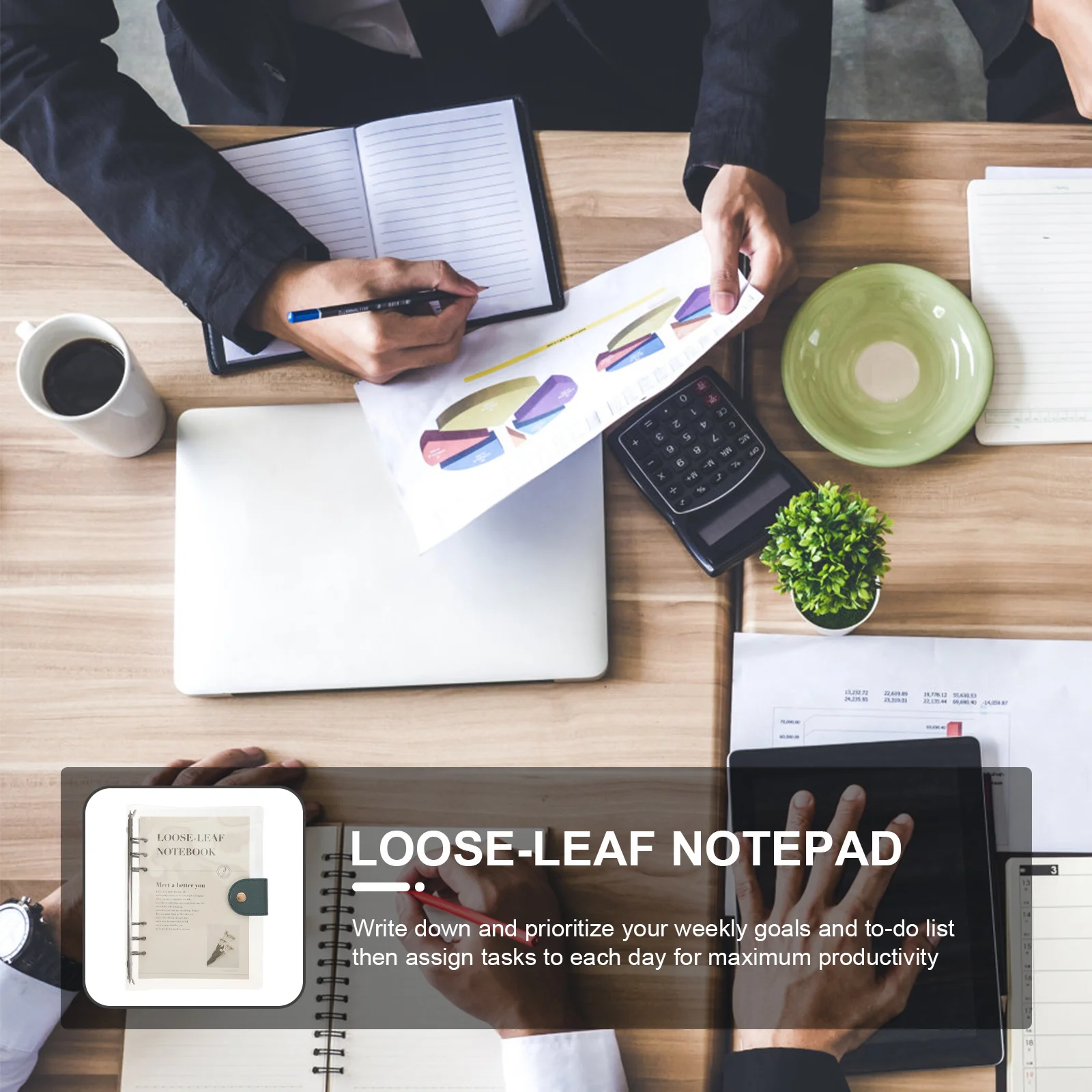 

Loose-Leaf Notepad Transparent Detachable Scrapbook Portable Planner Office School Writing Notebook Daily Use Note Pad