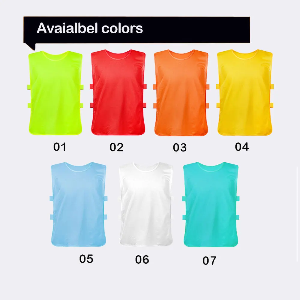 6/12PCS Soccer Vest Jerseys Sports Training Mesh Bibs Loose Soccer Football Basketball Cricket Volleyball Rugby Team Sport Vest