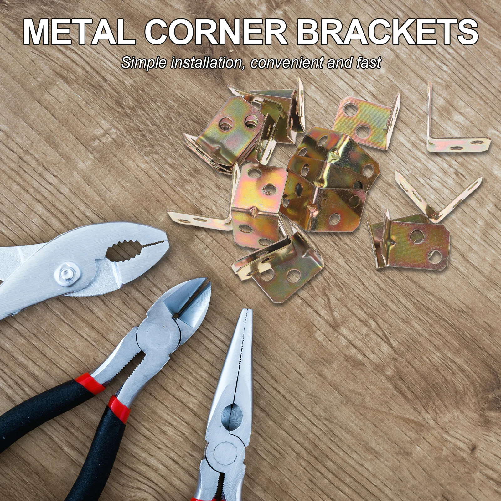 

20Pcs Stainless Steel Metal L Brackets Heavy Duty Corner Brace for Wood Shelf Cabinet Furniture Support Bracket