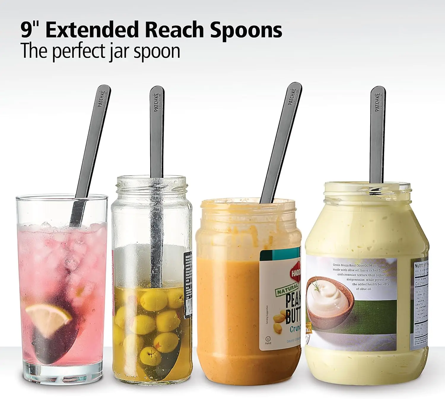 9-Inch Heavy-Duty Plastic Spoons for Stirring, Coffee, Milkshakes & More - Durable Long Handle Design (20-Pack)