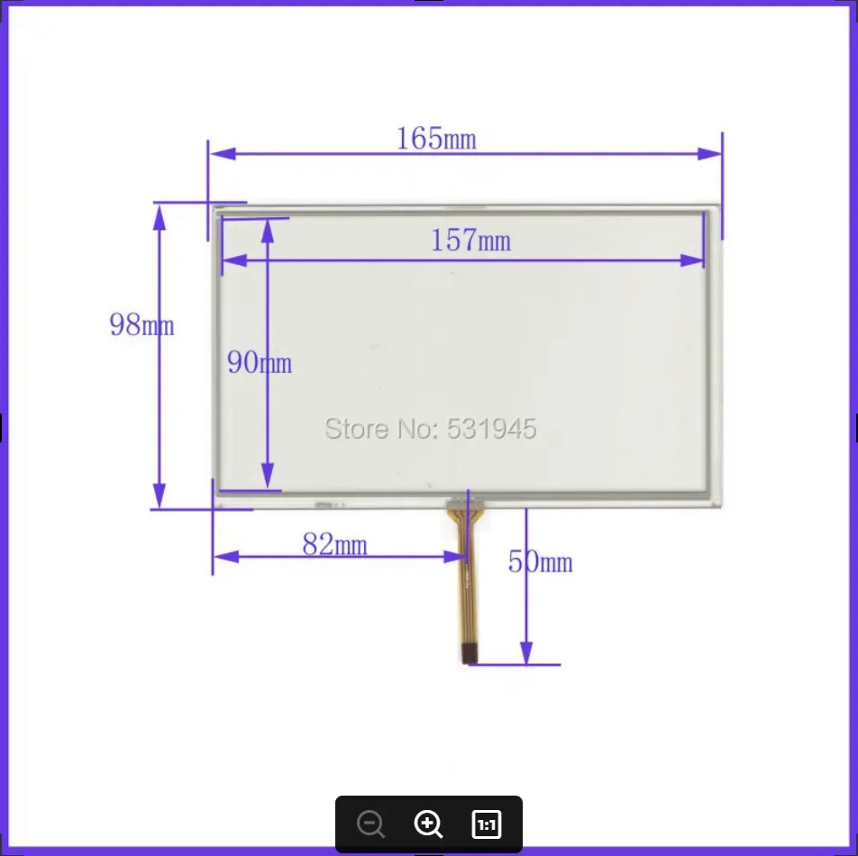 

ZhiYuSun 7 inch for AT70TN90 165mm*98mm 4 wire TOUCH SCREEN for gps glass XWT209 7 touch panel 165*98