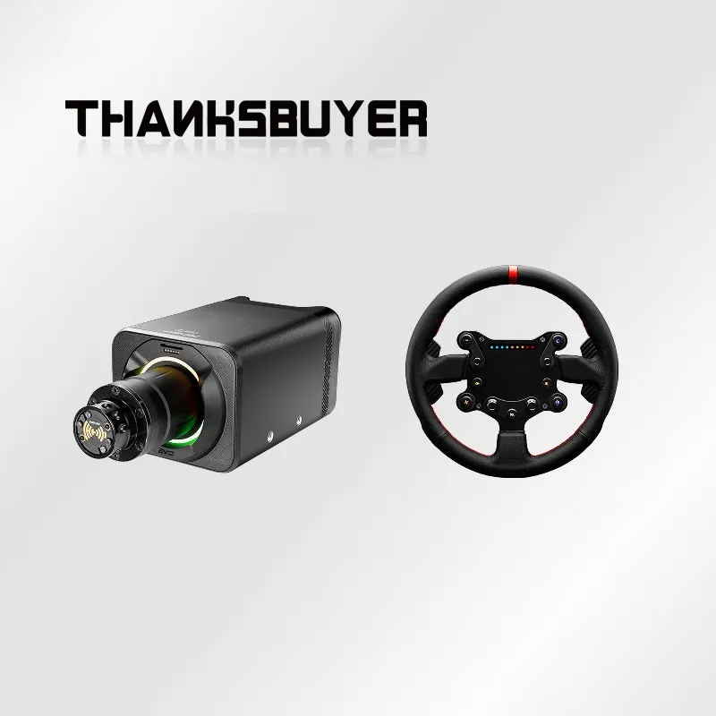 قاعدة عجلة القيادة المباشرة Simagic Alpha Evo Sport 9Nm + عجلة قيادة GTS مقاس 300 مم/11.8 بوصة مع قبضة جلدية