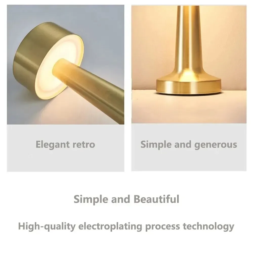 LED Table Light 3 Color Retro Coffee Table Lamp Touch Bar Desktop Decorative Lamp Sensor Night Light christmas Bedroom