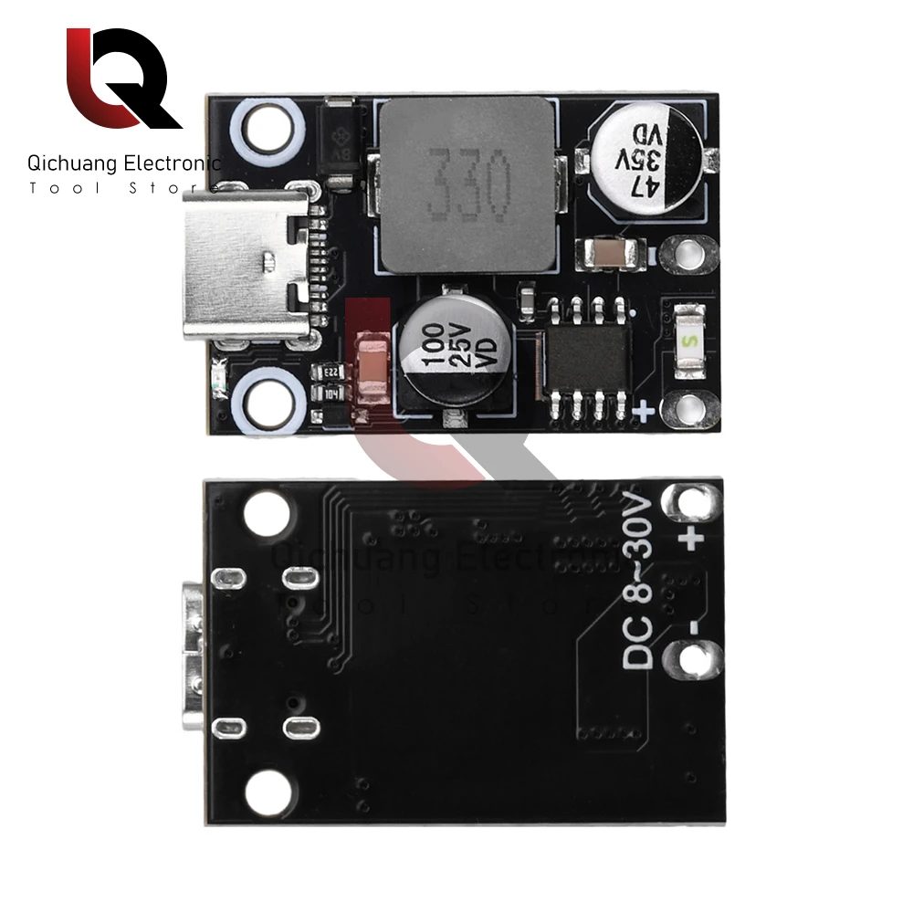 

30W/45W Type-C USB QC3.0 DC-DC Buck Converter Charging Step Down Module 8-30V PPS Fast Quick Charger Circuit Board Support VOOC