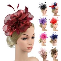 Feather Flower Headband Alice Band Fascinator Ladies Wedding Royal Ascot Race