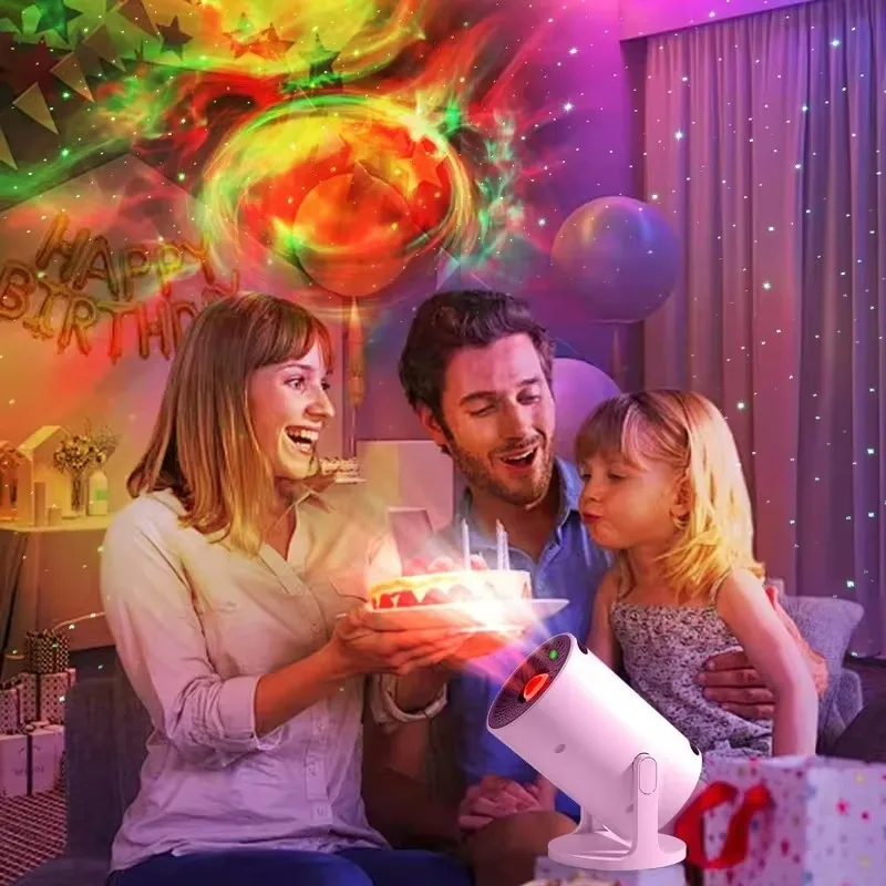 Starry Sky Projection Light with Remote Control Galaxy Starry Sky Atmosphere Music Night Light Decoration Room Children\'s Gift