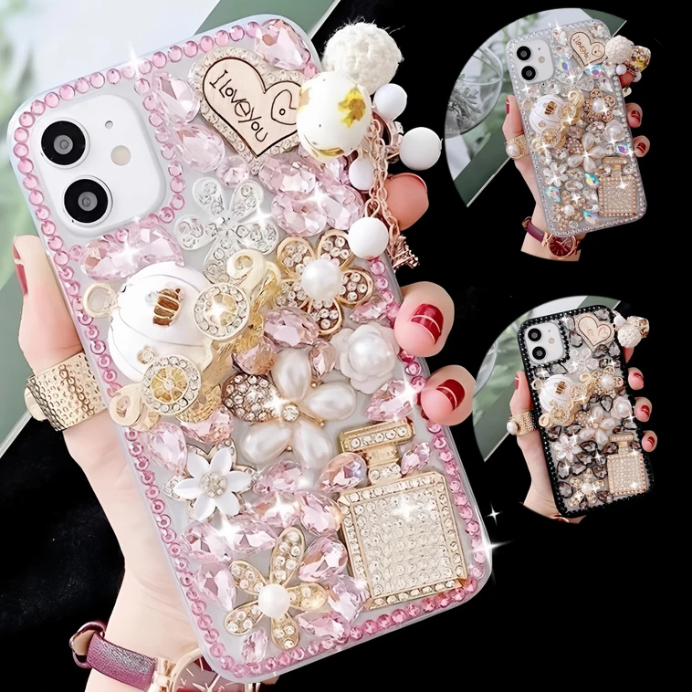 

Diamond Bling Rhinestone 3D Luxury Case For Honor Magic 7 6 Pro Lite Phone Cover