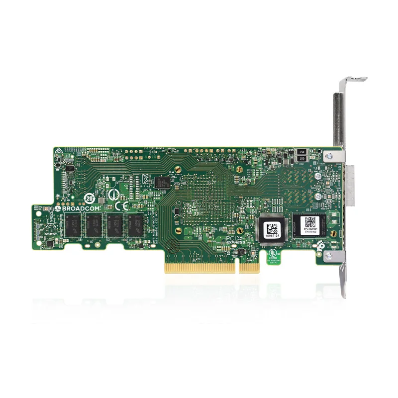 Broadcom MegaRAID 9580-8i8e 05-50076-00 12Gb/s Tri-Mode SAS/SATA/NVMe PCIe4.0 x8 RAID Controller 1xSFF-8654 2xSFF-8644 8GB Cache