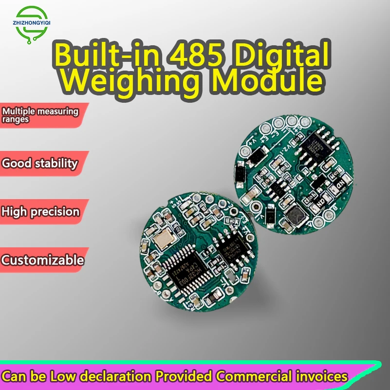 Baud Rates 500000 RS485 Digital Weighing Module Board Einkanal-Wägezellensender mit Modbus RTU10-Punkt-Kalibrierung