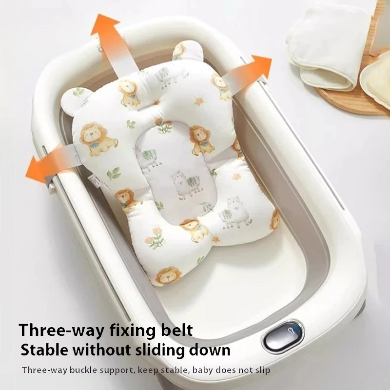 

Портативная подушка для детской ванны, регулируемая подушка для ванны и душа, коврик для сиденья для новорожденных, складное детское сиденье для ванны, плавающая водная подушка