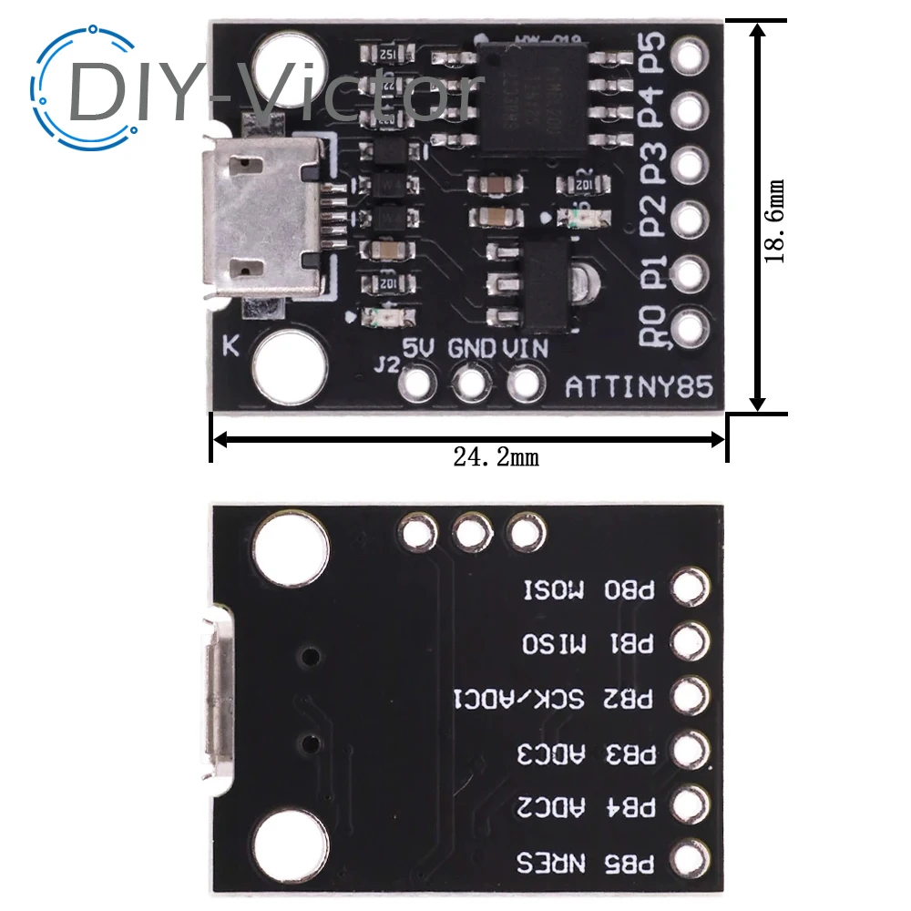 Blue Black TINY85 Digispark Kickstarter Micro Development Board ATTINY85 module for Arduino IIC I2C USB