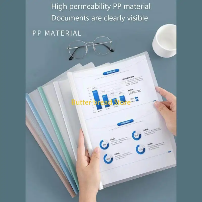 

W89C 10pcs Комплект файлов -папки красочный крепеж легко удалить сумку для организатора документов