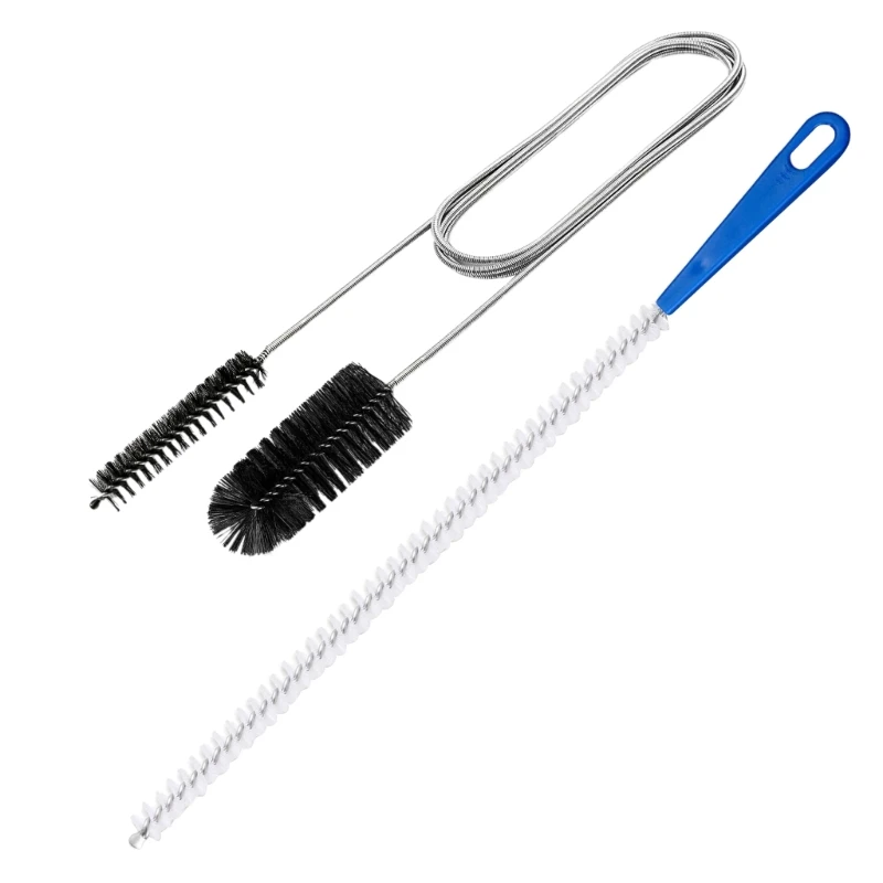 Juego cepillos limpieza desagües flexibles para desatascar cabello, suciedad y suciedad en fregaderos y bañeras 13ME