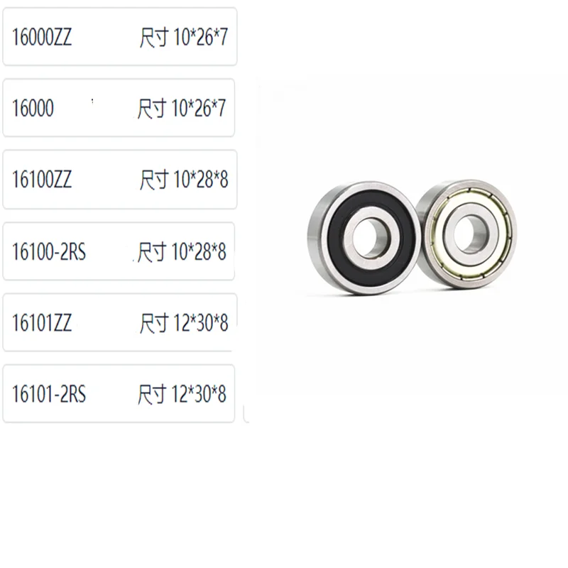 

5pcs 16000 16100 16101 ZZ 16101-2rs Non-standard motor bearing
